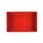 GARDIVO Lot de 5 caisses E2 rouges 60 x 40 x 20 cm Boite Rangement Plastique Caisse de rangement empilable robuste Convient à un