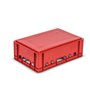 GARDIVO Lot de 5 caisses E2 rouges 60 x 40 x 20 cm Boite Rangement Plastique Caisse de rangement empilable robuste Convient à un