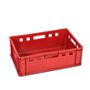 GARDIVO Lot de 5 caisses E2 rouges 60 x 40 x 20 cm Boite Rangement Plastique Caisse de rangement empilable robuste Convient à un