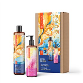 VIANEK Kit de soin corporel prébiotique - Lait corporel apaisant 300 ml & bain relaxant additif 400 ml - Hydratation