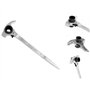 Richmann Clé à échafaudage 4 en 1 (19/22 mm) - Marteau + arrache-clous + poinçon conique & cliquet réversible - Cliquet d'échafa