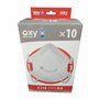 Oxyline 10x Demi-masque respiratoire réutilisable FFP2 R D sans valve | Produit dans l'UE | CE 1437