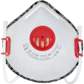 Oxyline 8x Demi-masque respiratoire réutilisable FFP2 R D avec couche de charbon actif et valve | Produit dans l'UE | CE 1437