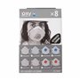 Oxyline 8x Demi-masque respiratoire réutilisable FFP2 R D avec couche de charbon actif et valve | Produit dans l'UE | CE 1437