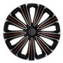 J-Tec Jeu d'enjoliveurs Rosso 15-inch Argent/Noir/Rouge