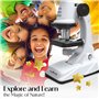 Maxlife Microscope Enfant MXMS-100 – Experiences Scientifiques Enfants - Kit Microscope avec Verrerie et Matériel de Laboratoire