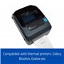MD Labels Étiquettes thermiques 80 x 50 mm blanches en rouleau 1000 pièces Adhésif permanent, pour codes-barres, étiquettes adhé