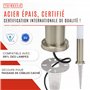 TRIBECCO Piquet à enfoncer pour lampe de jardin - Diamètre : 116 x 300 mm - Avec ouverture de 30 mm de diamètre pour le guidage 