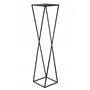 HowHomely 100 cm Support de fleurs en métal noir moderne en forme de X
