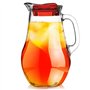 ORION GROUP Carafe en verre - 2,1 L - Avec couvercle et bec verseur - Pour boissons maison - Thé glacé, lait, café, vin, thé, fr