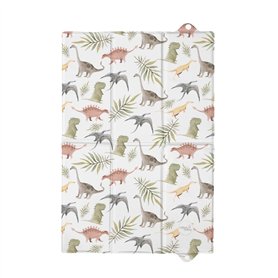 Matelas à langer pliable et portable 40 x 60 cm – Dinosaures colorés | Imperméable | Facile à transporter