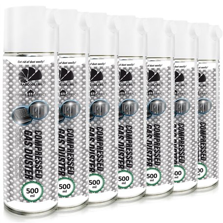 Fournitures de bureau 7x 500ml AABCOOLING Home&Office Bombe a Air Comprimé Gas Duster K2