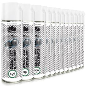 Fournitures de bureau 12x 500ml AABCOOLING Home&Office Bombe a Air Comprimé Gas Duster K2