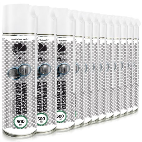 Fournitures de bureau 12x 500ml AABCOOLING Home&Office Bombe a Air Comprimé Gas Duster K2