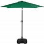 Pied de Parasol extérieur carré 22l Noir Plastique remplissable Support parasols Lourds terrasse Balcon Jardin Base Stable diamè
