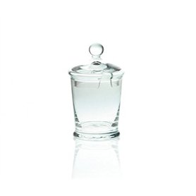 Edwanex Décoratifs Sucrier Bocal en Verre avec Couvercle 14 cm
