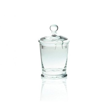 Edwanex Décoratifs Sucrier Bocal en Verre avec Couvercle 14 cm