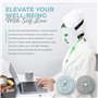 Nourished Bodynskin Masque Visage et Cou de Luminothérapie LED - Appareil de Soin de la Peau du Visage - 7 Couleurs Rouge et Ble