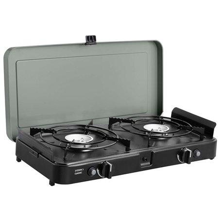 CADAC Cuisinière classique 2-Cook 3 30mBar - Barbecue acier - Grille Barbecue Camping Gaz - aluminium - plastique - Noir - Vert