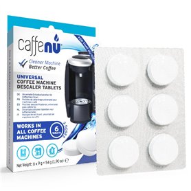 Caffenu Tablettes détartrantes Pack de 6 | Tablettes pour detartrage machine cafe | Compatible avec Nespresso