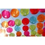 5 x Lampion vert de nylon 35 cm