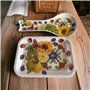 Set Poggia Louche + Plateau de Cuisine Set 2 Pièces Apposant Cuillère avec Plateau, Accessoires de Cuisine, Set Ustensiles de Cu
