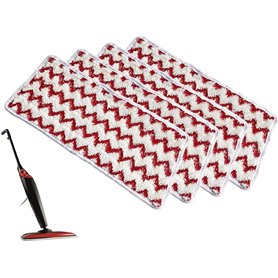 Ganekihedy Lot de 4 Housses de Rechange pour Nettoyeur Vapeur Steam XXL Power Pad - Lavable en Rouge