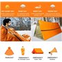 LATTCURE Sac de Couchage Survie, Sac de Couchage d'urgence, Sac de Thermique Léger Imperméable, Sacs de Couverture de Survie Sac