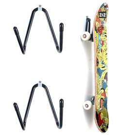 LATTCURE Lot de 2 supports muraux pour skateboard - Avec vis de suspension - Pour skateboard