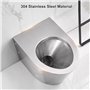 WXXZCE WC Suspendu, Cuvette WC Suspendu WC Broyeur avec Réservoir d'eau Intégré, Chasse d'eau par Siphon Capacité du Réservoir d
