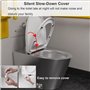 WXXZCE WC a Poser sans Reservoir avec Robinet de Chasse, WC Broyeur en Acier Inoxydable 304, Chasse d'eau a Siphon Anti-Odeur, p