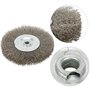 1 Brosse À Roue En Fil D'acier Inoxydable Serti De 3 Pouces For Meuleuse D'établi, Outil Abrasif, Trou De 13 Mm For L'ébavurage,