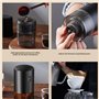 CASAAURA Moulin À Café Électrique Portable, Rechargeable par USB, Réglage de La Mouture, Cafetière Électrique sans Fil