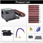 Ponceuse à bande humide, mini affûteuse de couteaux électrique 350 W avec vitesse réglable, 10 bandes abrasives, meuleuse d'étab