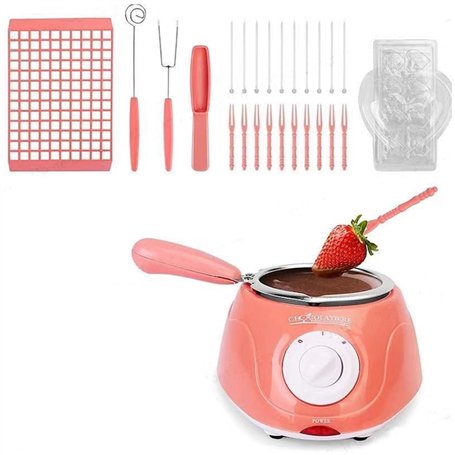 Pluuttiem Fondeur de Chocolat Électrique avec Moule à Faire Soi-Même et Accessoires