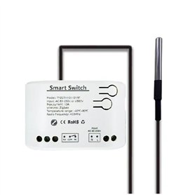 Asyduey Interrupteur Intelligent Zigbee Tuya avec Capteur de Température Relais Zigbee à Contact Sec Passif Fonctionne avec Home