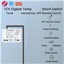Asyduey Interrupteur Intelligent Zigbee Tuya avec Capteur de Température Relais Zigbee à Contact Sec Passif Fonctionne avec Home