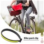 Bonkshire 2 Paires de Pinces à Pantalon de VéLo Pinces à Pantalon de VéLo LéGèRes avec Bandes RéFléChissantes pour Les Balades N