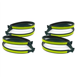ISTOVO 4 Paires de Pinces à Pantalon de Vélo Pinces à Pantalon de Vélo Légères avec Bandes Réfléchissantes pour Les Balades Noct