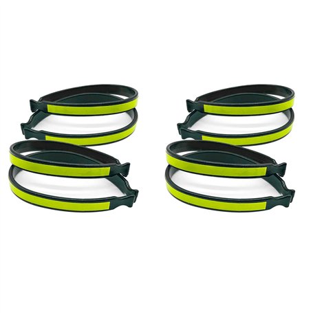 ISTOVO 4 Paires de Pinces à Pantalon de Vélo Pinces à Pantalon de Vélo Légères avec Bandes Réfléchissantes pour Les Balades Noct