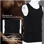 Ohsilv ProtèGe-CôTes Homme Rembourré Gilet Chemise de Compression Gilet D'EntraîNement avec 3 Tampons pour Le Football Football 