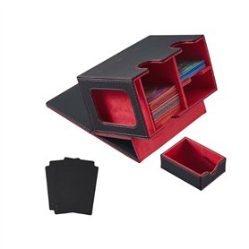ANNJUC Boîte de de Cartes Présentoir de Cartes avec Plateau à Dés Deck Box Deck Box Contenant plus de 160 Cartes à Collectionner