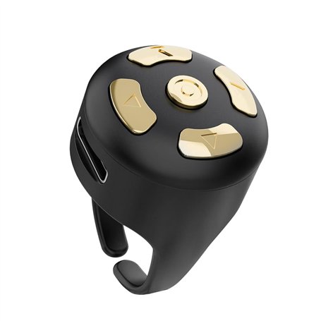 Janasiba Télécommande sans fil Bluetooth Air Mouse avec anneau de défilement Bluetooth Page Turner Mobile Selfie Lazy Télécomman