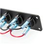 Eorleya Interrupteur de Type Bateau Cat'S Eye Combiné 5 Bits avec Interrupteur à Bascule Modifié par Panneau avec LumièRe Bleu C