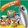 Xiniy Ouvre Automatiquement la Plupart des Canettes Ouvre-Boîte Électrique à Bord Lisse pour Gadget de Cuisine, Arthrite et Pers