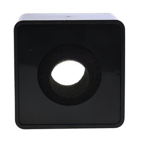 Giwnhvx microphone noir 1 pieces ABS avec une eponge Mini-box entretien telephonique Logo station de drapeau