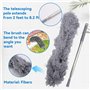 Kissmii Brosse de Nettoyage de GouttièRe Outil de Toiture avec Mât TéLescopique Extensible 8,2 Pieds Outil de Nettoyage de Garde