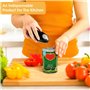 Ohulelks 1 Pièce Ouvre-Boîte Électrique pour Cuisine Ouvre-Boîte en Plastique Bord Lisse pour Les Seniors et Les Patients Arthri