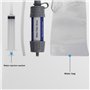 casstaly Filtre à eau extérieur avec paille - Système de filtration d'eau d'urgence - Purificateur d'eau potable - Outils de sur