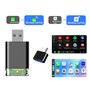 Cpolebev Carplay sans 2 en 1 et Boîtier Android Auto AI Filaire vers Mini Adaptateur Carpay sans Bluetooth pour Autoradio